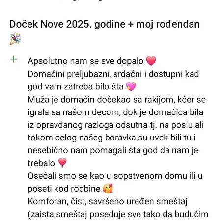 Apartmán Sarac
